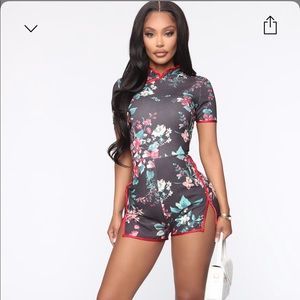 FashionNova Floral romper.